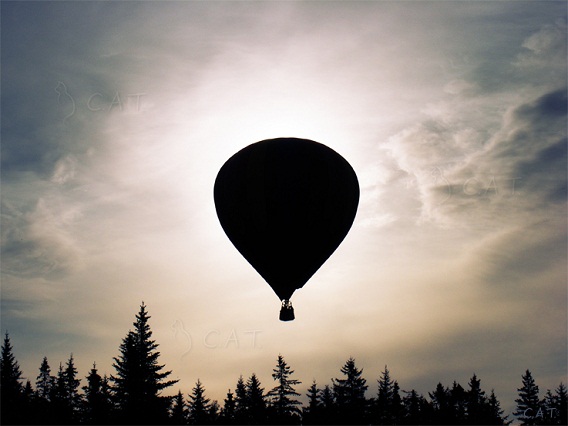 Dark hot air balloon