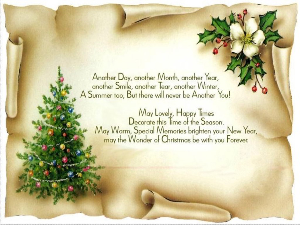 With Christmas new year greeting
